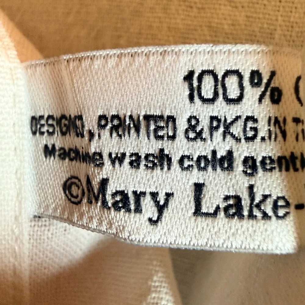 Mary Lake-Thompson Flour Sack Kitchen Towel 30x30 White New Floral Tulips Cotton